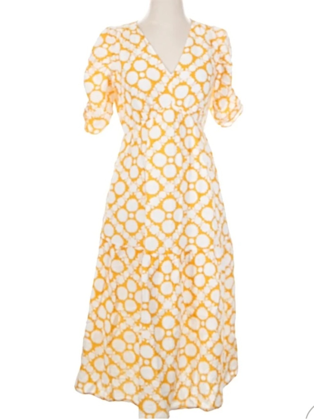 NWT! Time and Tru Women's Cotton Tiered Midi Dress with Elbow Length Sleeves SzM - Picture 5 of 12